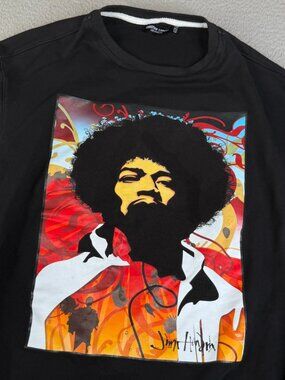 JIMI HENDRIX Sweatshirt Mens 4XB Black Pullover Graphic Heavyweight Big & Tall